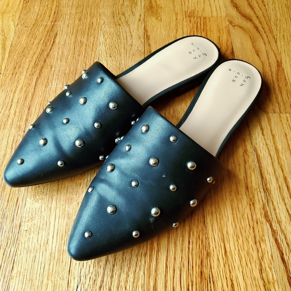 a new day Shoes - ❌SOLD❌ A NEW DAY Black Studded Mule Slides